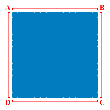 Bâche plate rectangle en Protect cover 705 670gr/m², toile PVC Etanche Bleu clair - 3x3m