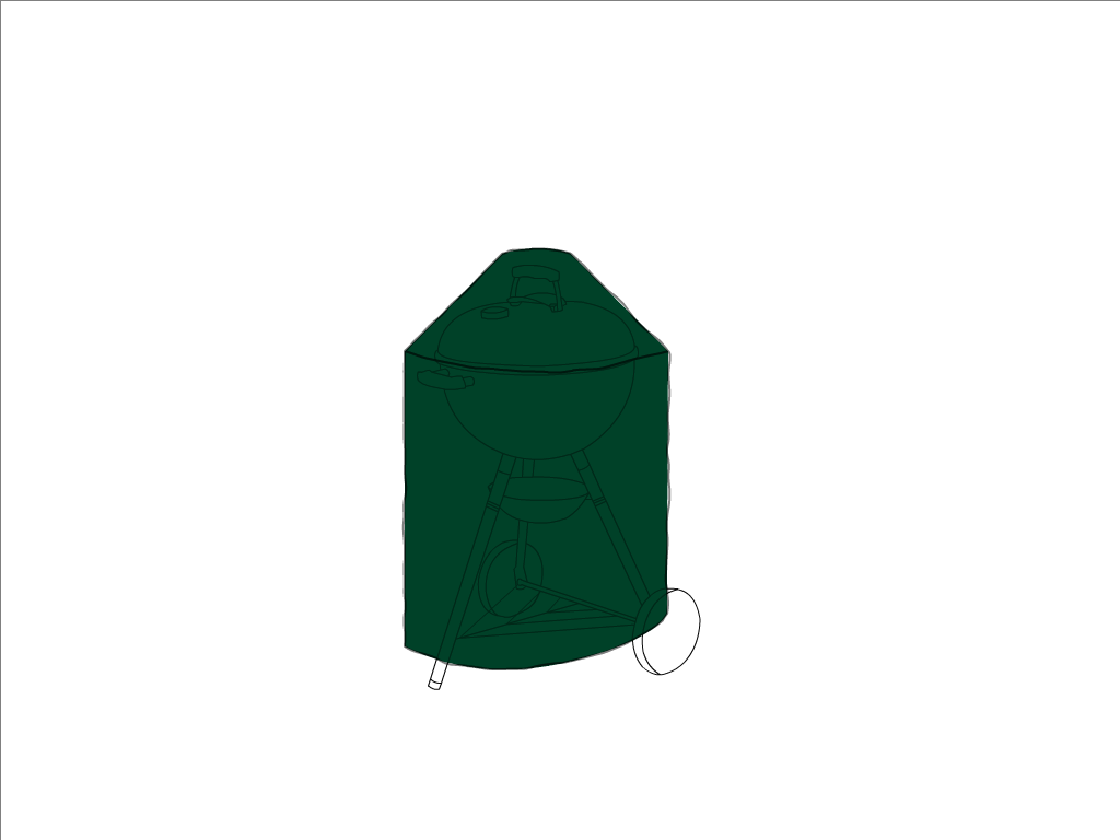 Housse de barbecue en Protect cover 705 670gr/m², toile PVC Etanche Vert sapin RAL 6005