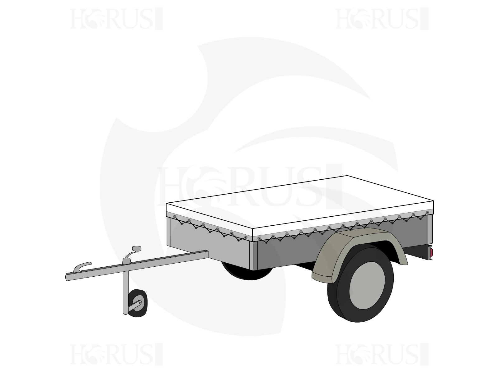 Bâche pour remorque SOREL Mirabelle M215 en Protect cover 705 670gr/m², toile PVC Etanche Blanc RAL 9016