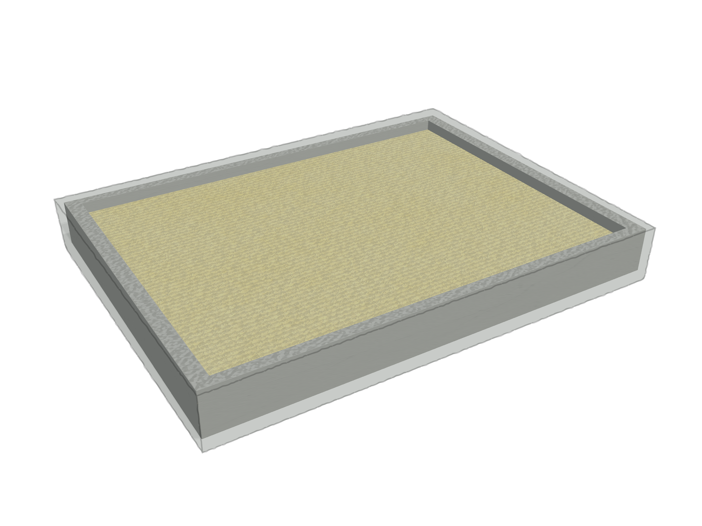 Bac à sable en Protect cover 705 670gr/m², toile PVC Etanche Gris clair RAL 7038