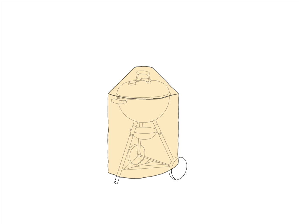 Housse de barbecue Weber Barbecue à charbon Compact Kettle Ø47cm en Flexlight Lodge 6002 630gr/m² Vanille 10387