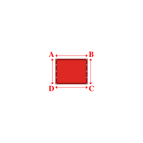 Bâche plate rectangle en Protect cover 705 670gr/m², toile PVC Etanche Rouge RAL 3002 - 1.03x0.8200000000000001m