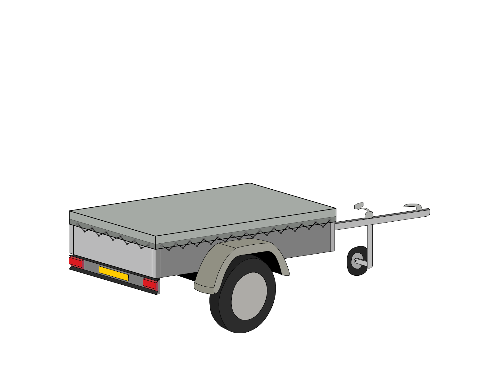Bâche pour remorque MECANOREM en Protect cover 705 670gr/m², toile PVC Etanche Gris clair RAL 7038