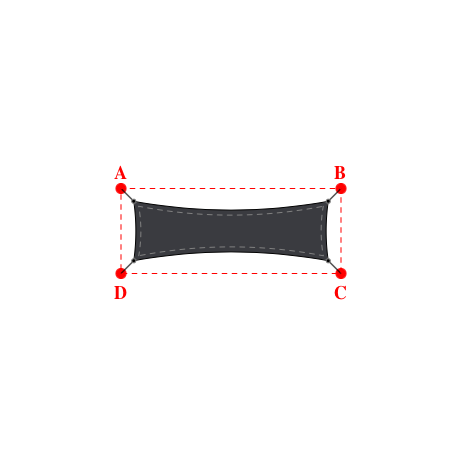 Voile d'ombrage rectangle en Soltis Lounge 96 Anthracite 96-2047 - 389x119m
