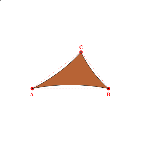 Voile d'ombrage triangle en Soltis Lounge 96 Caramel 96-50261 - 500x299.9995980558422x400m