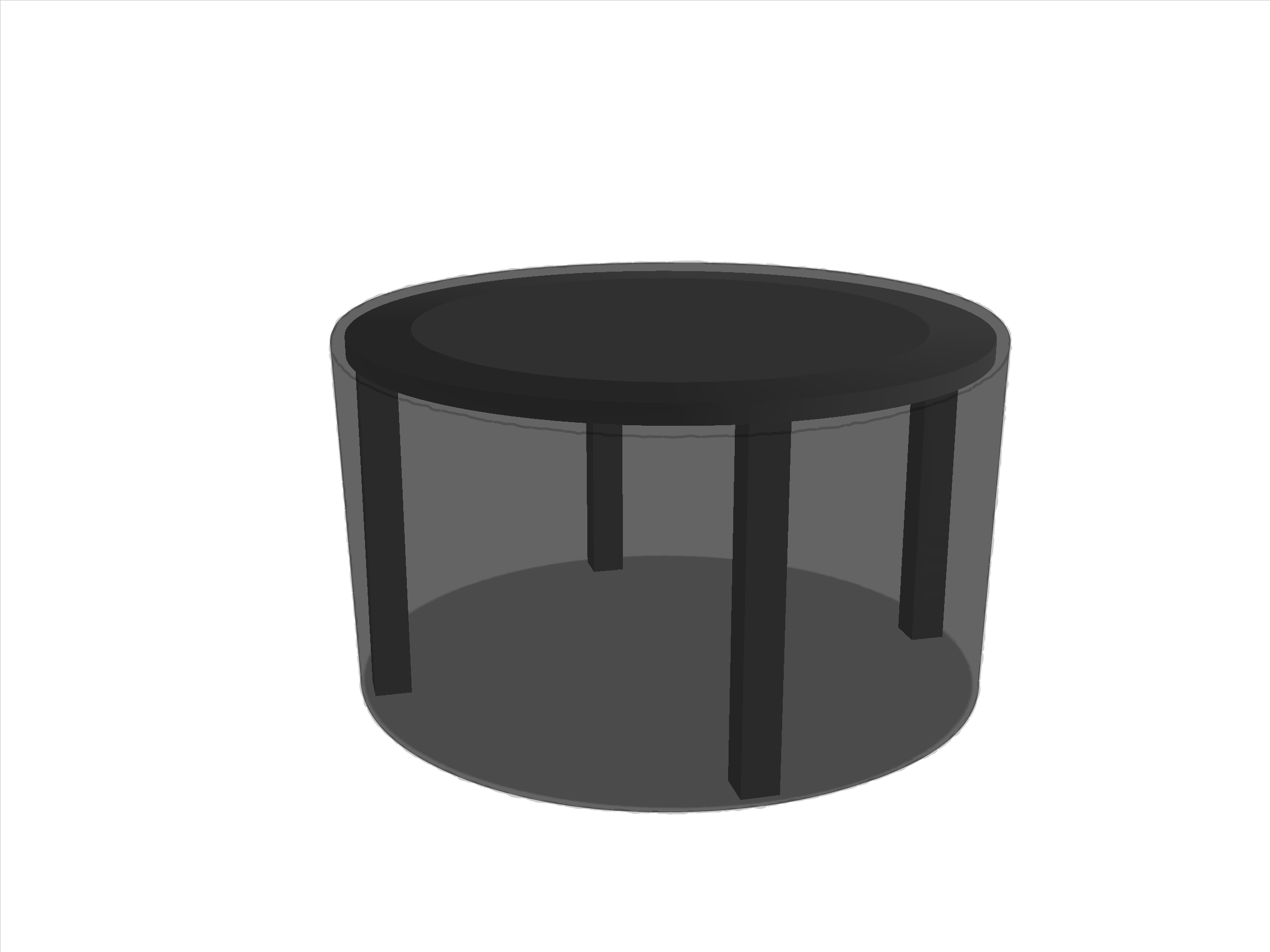 Table de jardin ronde en