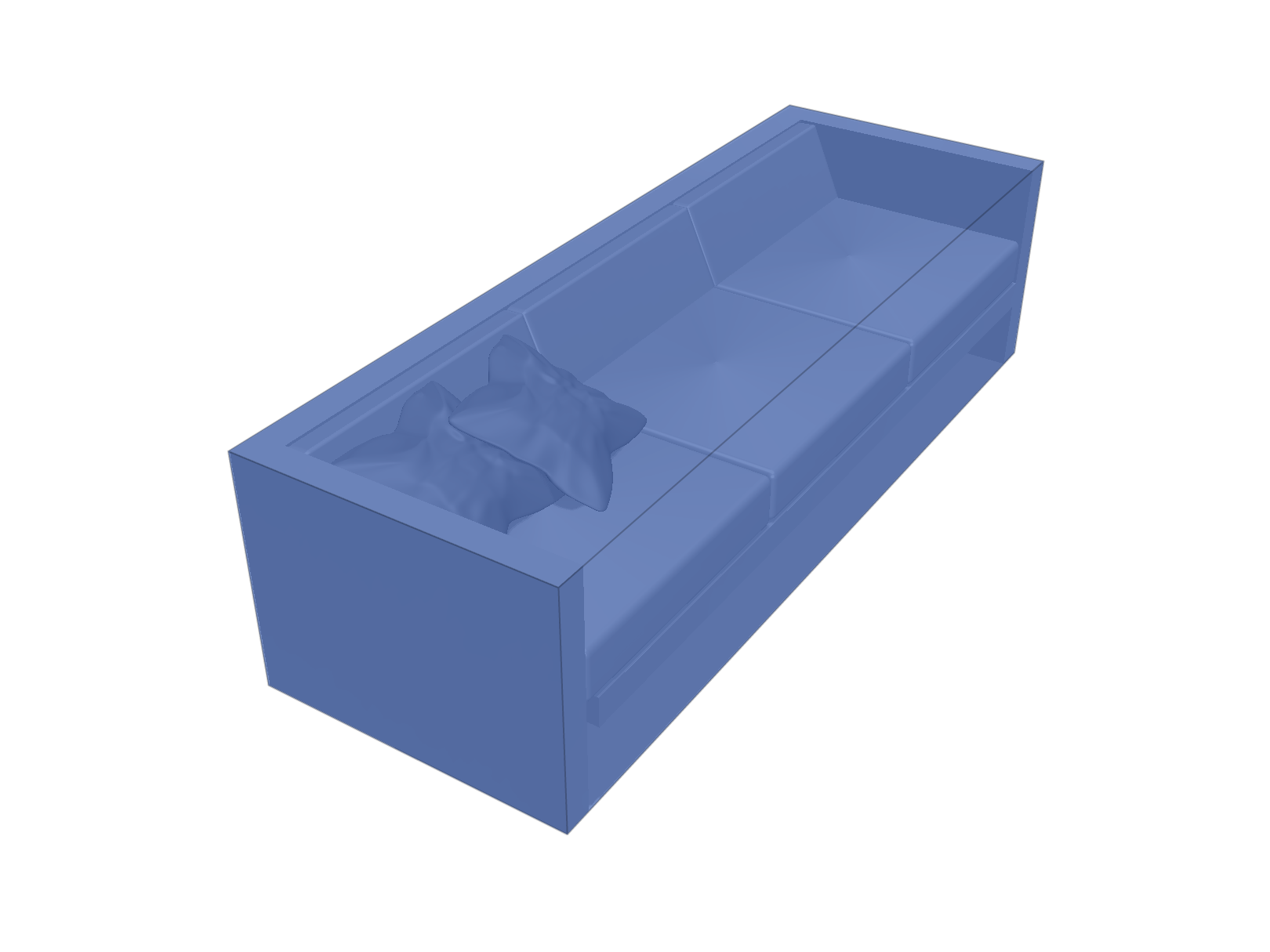 Canapé de jardin en Protect cover 705 670gr/m², toile PVC Etanche Bleu foncé RAL 5002