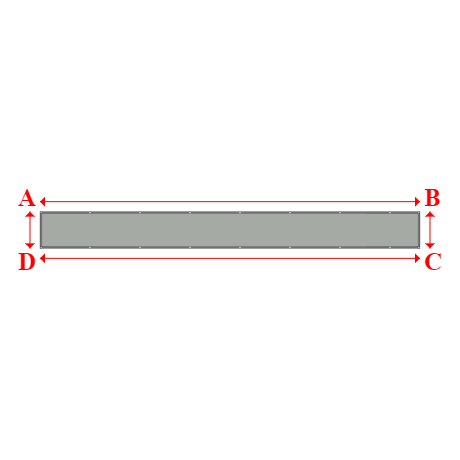 Bâche plate rectangle en Protect cover 705 670gr/m², toile PVC Etanche Gris clair RAL 7038 - 8.8x0.85m