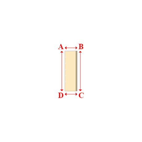 Bâche plate rectangle en Protect cover 705 670gr/m², toile PVC Etanche Beige ral 1015 - 0.4x1.3m