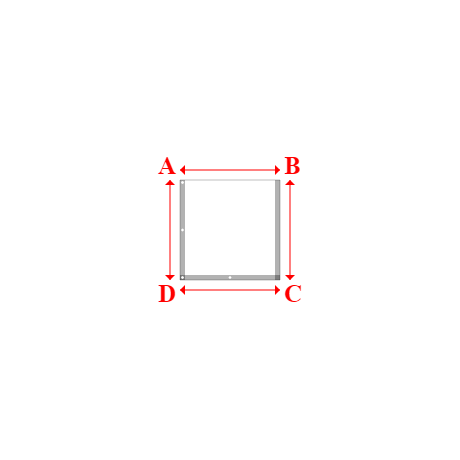 Bâche plate rectangle en AGIVIR™ COVER M2 Blanc - 1x1m