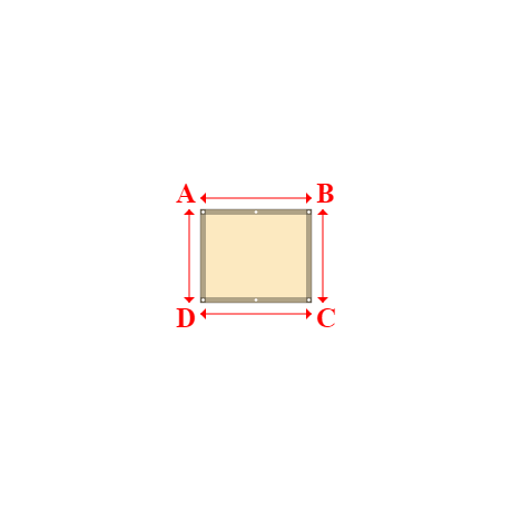 Bâche plate rectangle en Protect cover 705 670gr/m², toile PVC Etanche Beige ral 1015 - 1x0.84m