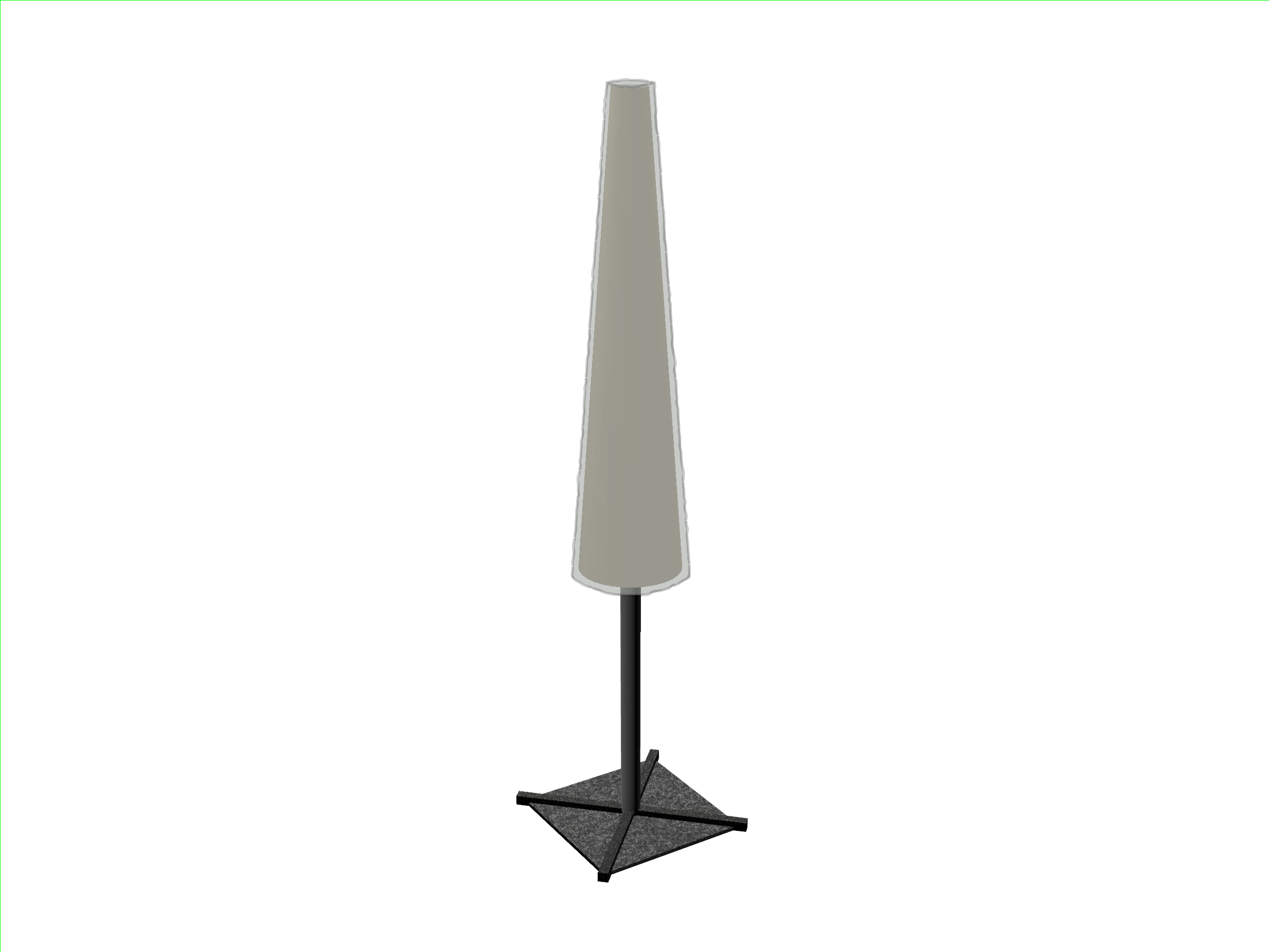 Parasol de jardin en Protect cover 705 670gr/m², toile PVC Etanche Gris clair RAL 7038