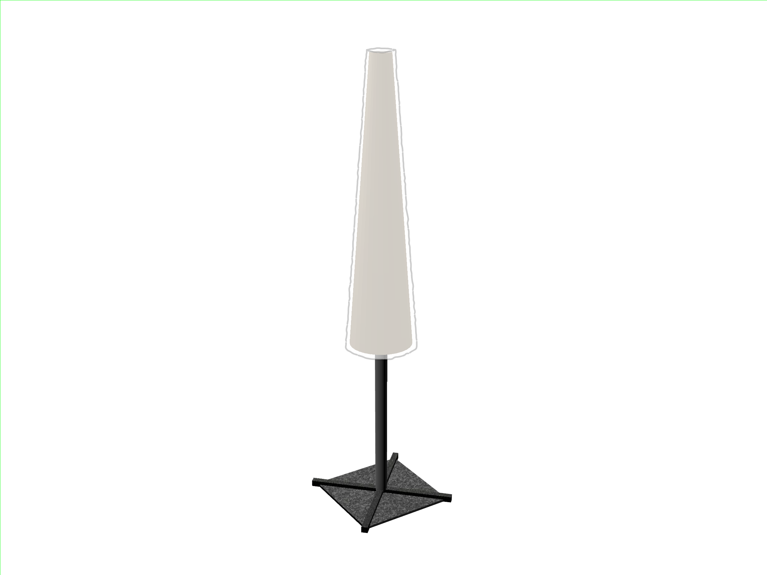 Parasol de jardin en Protect cover 705 670gr/m², toile PVC Etanche Blanc RAL 9016