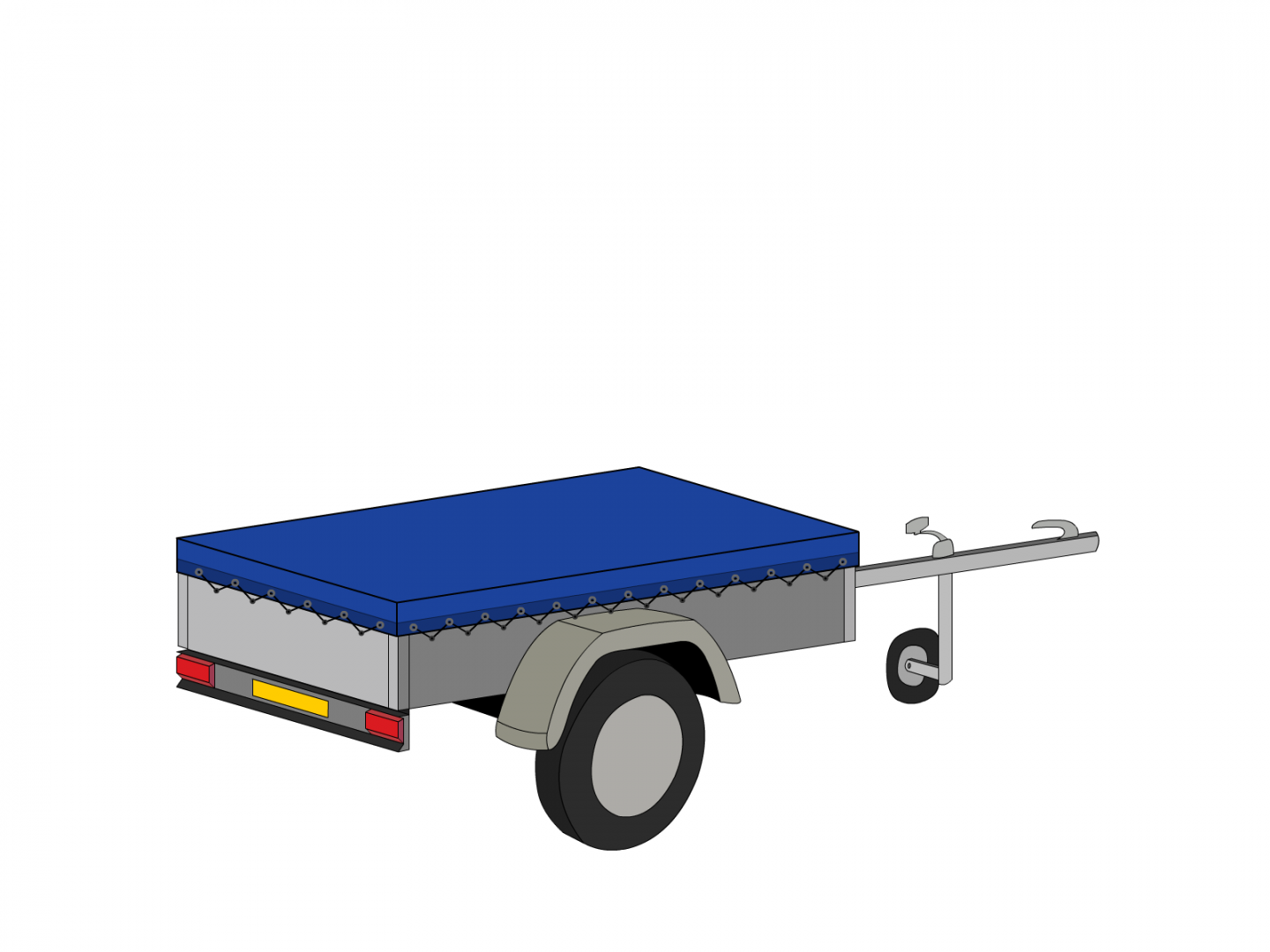 Bâche pour remorque LIDER LID39350 robust2m en Membrane PVC 670gr/m² Bleu foncé RAL 5002