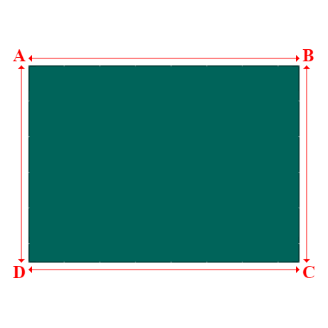 Bâche plate rectangle sur mesure en Protect covert 905F3 900gr/m², toile PVC Etanche Vert industrie - 11.00x8.00m