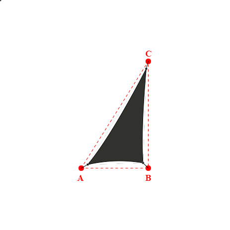 Voile d'ombrage triangle en Soltis Perform 92 Noir profond 92-51176 - 2,22x3,79x4,51m