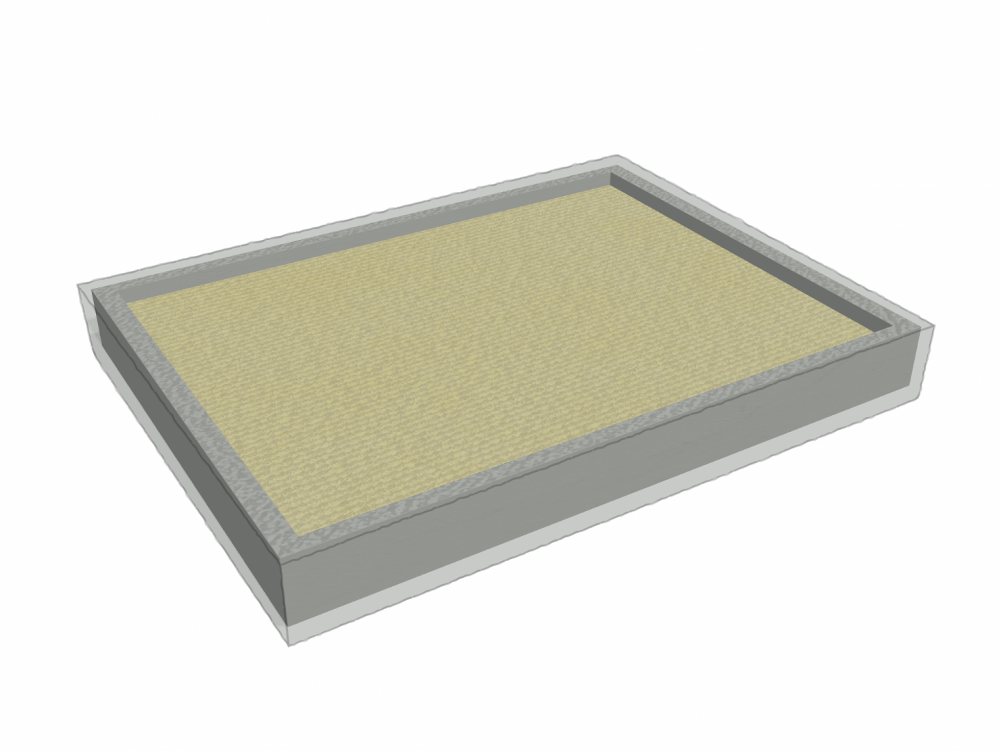 Bac à sable en Membrane PVC 670gr/m² Gris clair RAL 7038