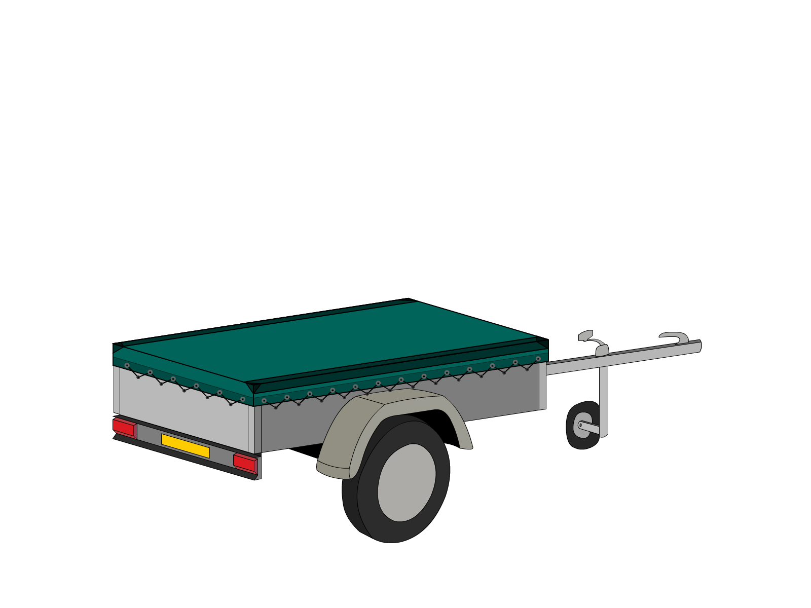 Bâche pour remorque NORAUTO NOR 65 en Membrane PVC 670gr/m² Vert industrie RAL 6026