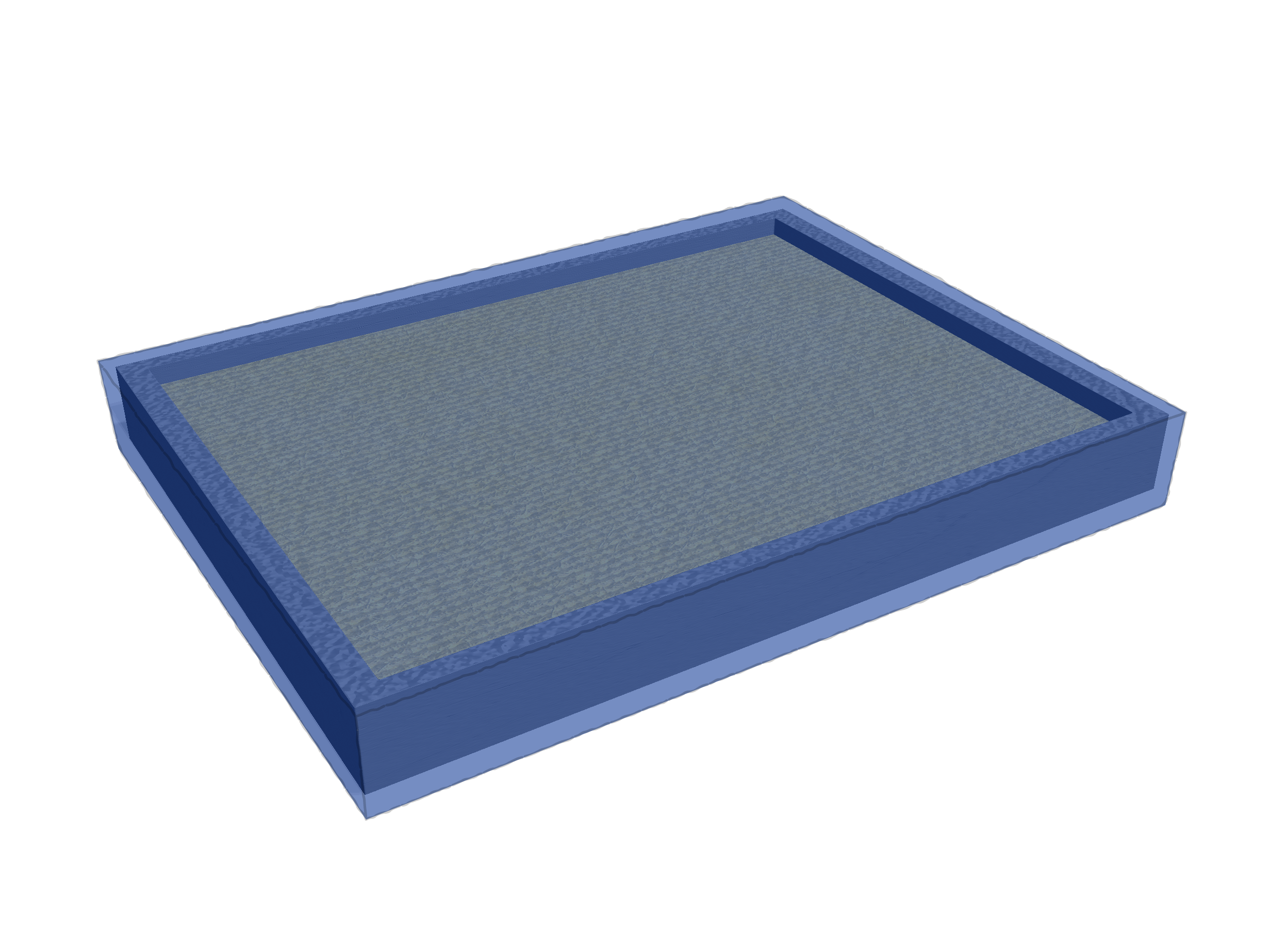 Bac à sable en Membrane PVC 670gr/m² Bleu foncé RAL 5002