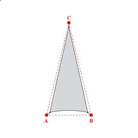 Voile d'ombrage triangle en Soltis Lounge 96 Nuage 96-50272 - 2,52x5,85x5,85m