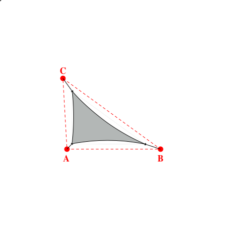 Voile d'ombrage triangle en Soltis Lounge 96 Galet 96-2171 - 2,97x3,66x2,12m