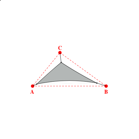Voile d'ombrage triangle en Soltis Lounge 96 Galet 96-2171 - 4,01x2,74x2,18m
