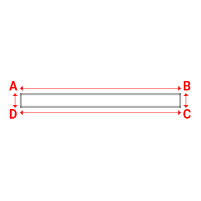 Bâche plate rectangle sur mesure en Membrane PVC 670gr/m² Blanc RAL 9016 - 4.50x0.40m