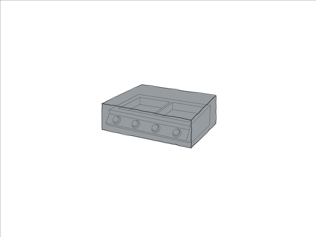 Housse de barbecue   en POLY420 Gris