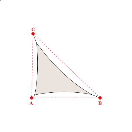 Voile d'ombrage triangle en Soltis Lounge 96 Karité 96-50843 - 3,98x5,27x3,64m