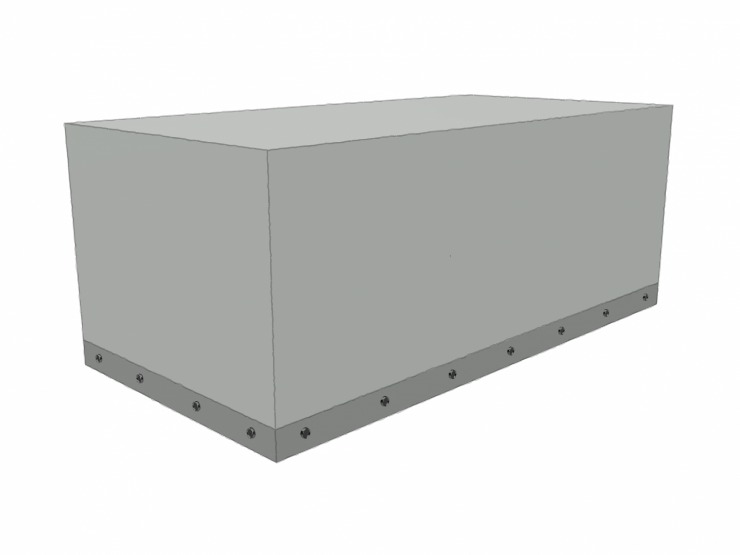 Housse Rectangle en Membrane PVC 670gr/m² Gris clair RAL 7038