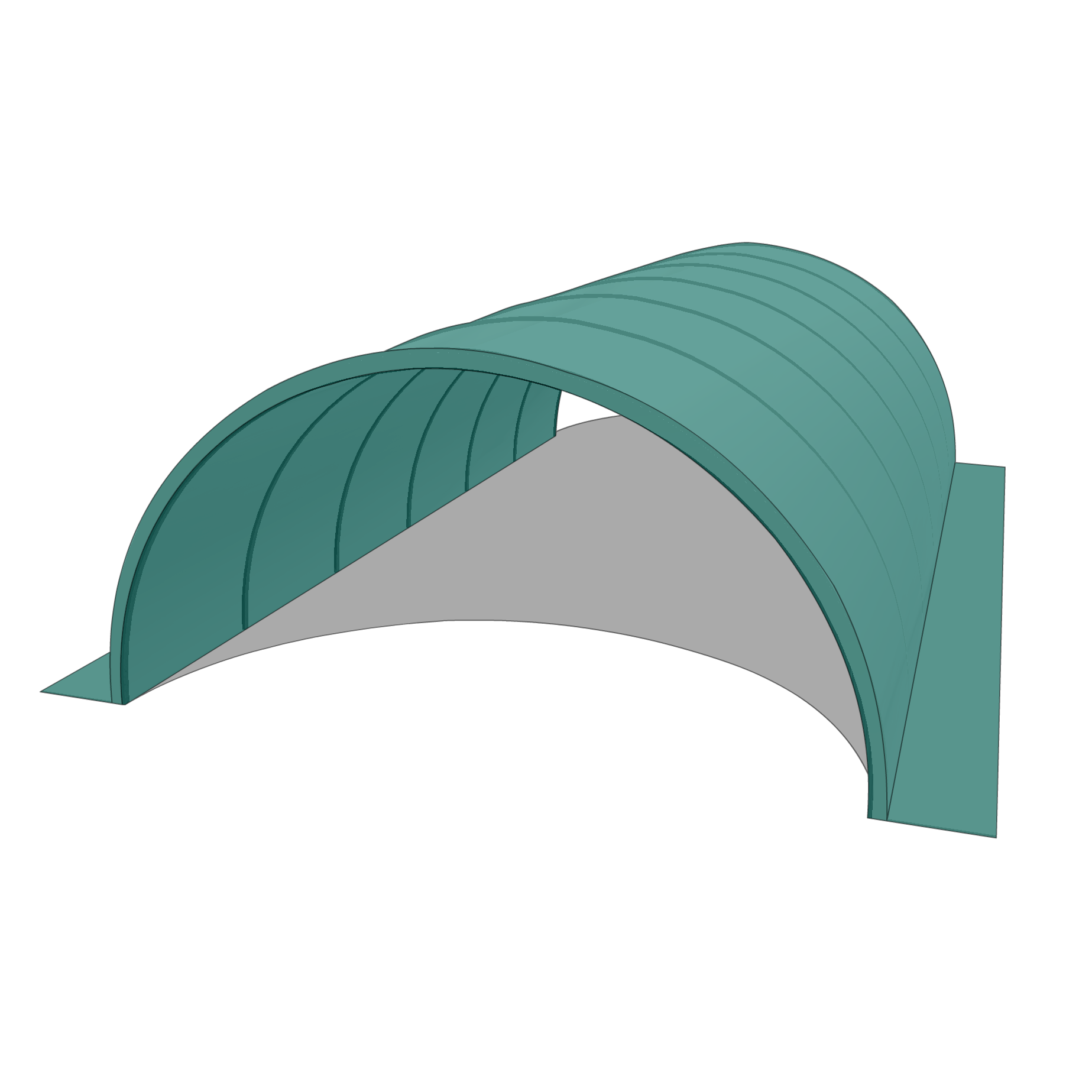 Bâche pour tunnel 13x10m en AGRI 720 BC Vert/blanc