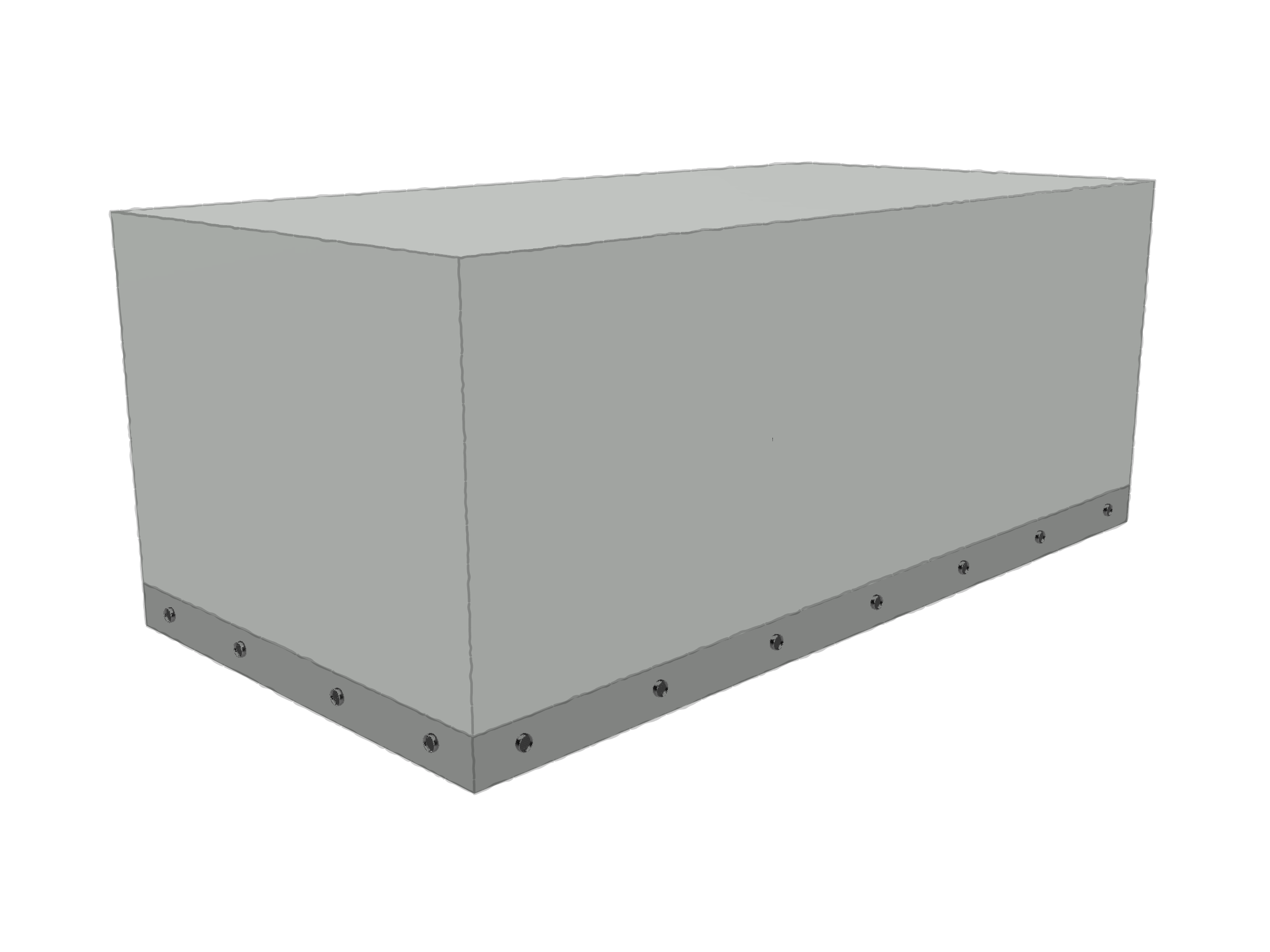Housse Rectangle en Membrane PVC 670gr/m² Gris clair RAL 7038