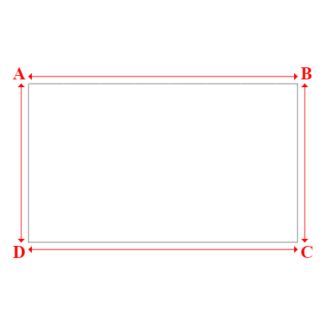 Bâche plate rectangle sur mesure en Membrane PVC 670gr/m² Blanc RAL 9016 - 19.50x11.50m