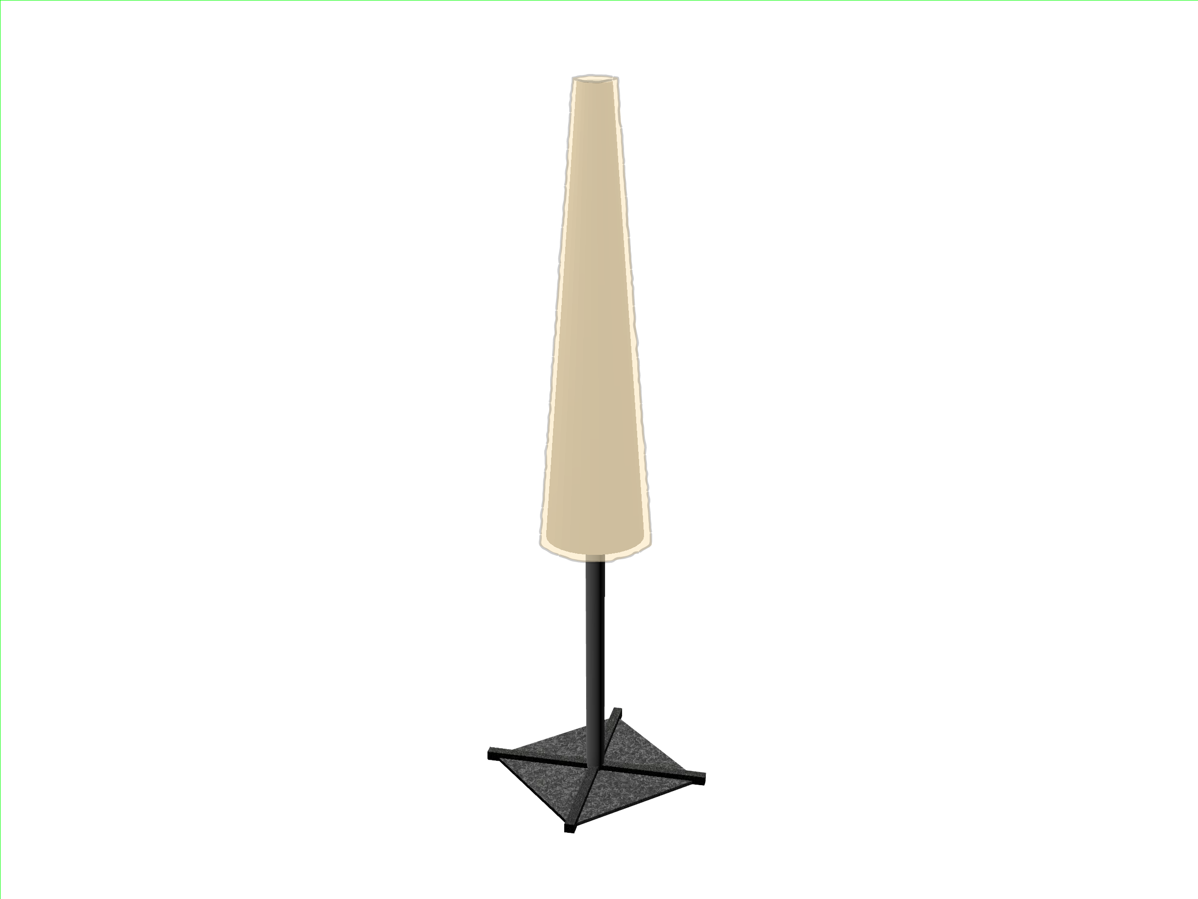Parasol de jardin en Membrane PVC 670gr/m² Beige ral 1015