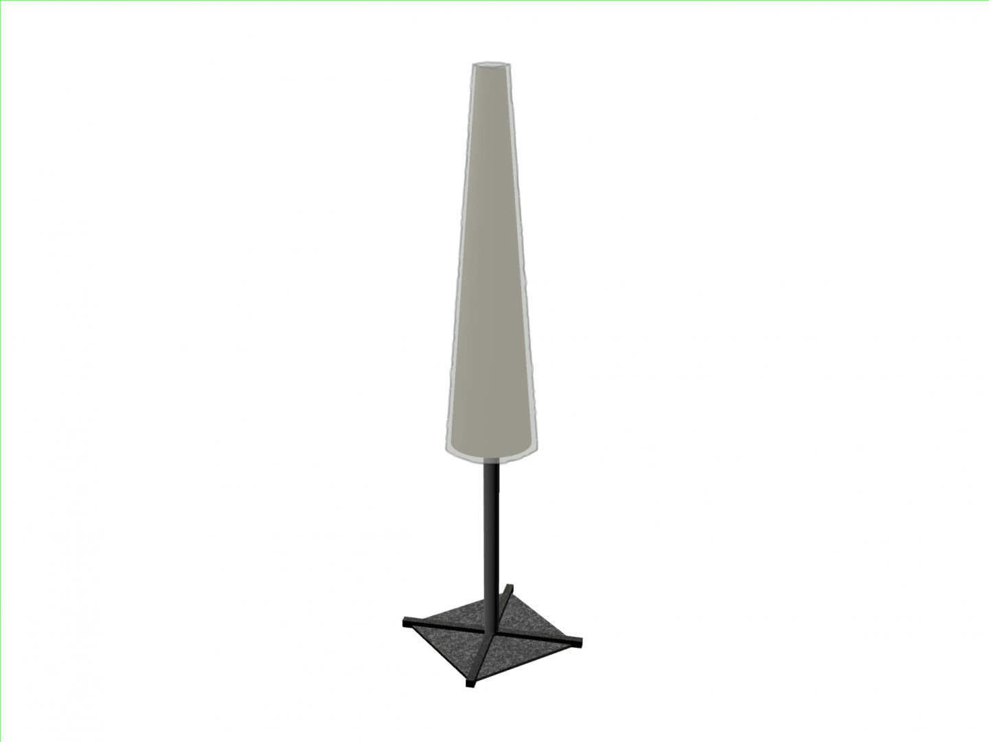 Parasol de jardin en Membrane PVC 670gr/m² Gris clair RAL 7038