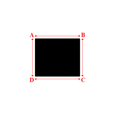 Bâche plate rectangle sur mesure en - 1.80x1.52m