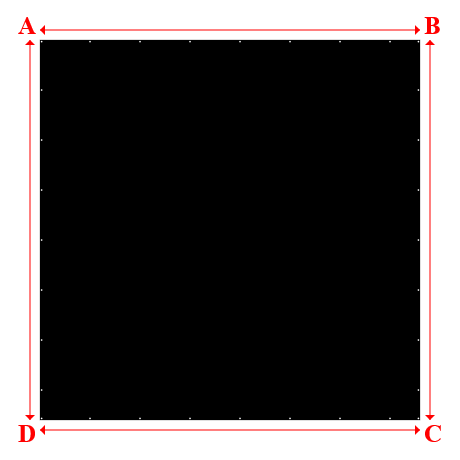 Bâche plate rectangle sur mesure en - 6.00x6.00m