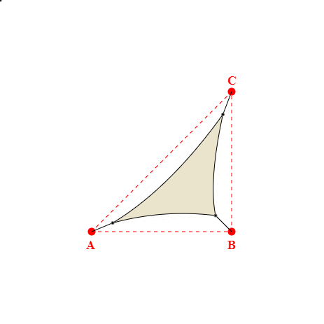 Voile d'ombrage triangle en Soltis Perform 92 Karité 92-50843 - 2,94x2,89x4,42m