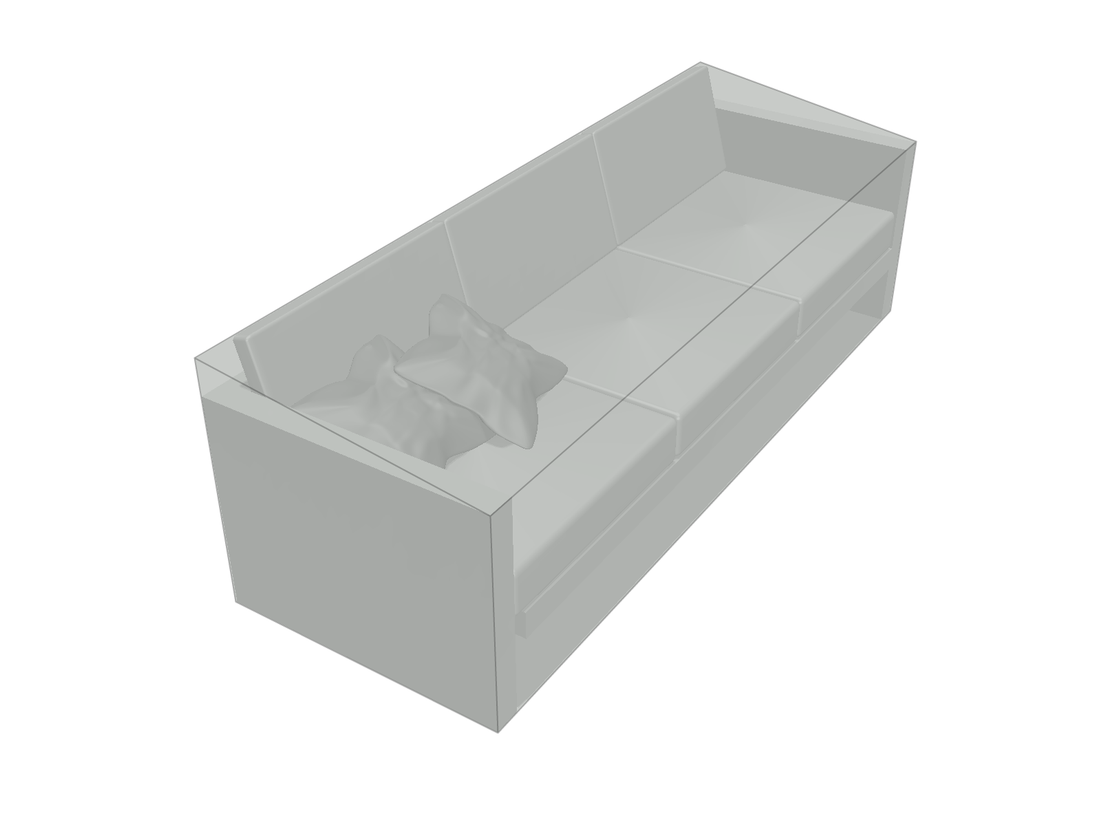 Canapé de jardin haut en Membrane PVC 670gr/m² Gris clair RAL 7038
