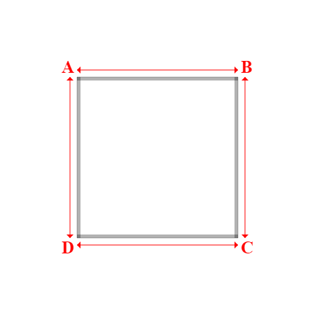 Bâche plate rectangle sur mesure en Membrane PVC 670gr/m² Blanc RAL 9016 - 2.30x2.30m