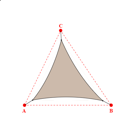 Voile d'ombrage triangle en Soltis Lounge 96 Sandy beige 96-2135 - 4,77x5,00x4,53m