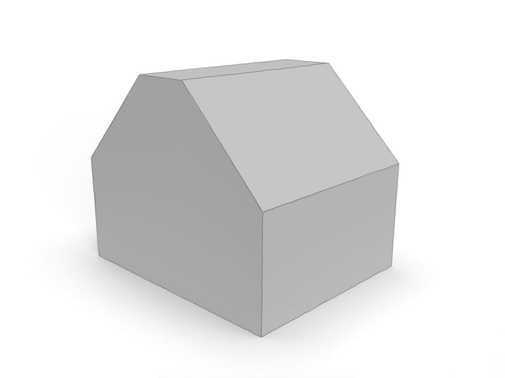 Trapéze Rectangle Tronqué en Membrane PVC 670gr/m² Gris clair RAL 7038