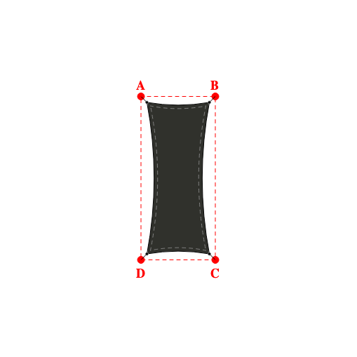 Voile d'ombrage rectangle en Soltis Horizon 86 Noir profond 86-51176 - 0,89x2,16x0,89x2,16m