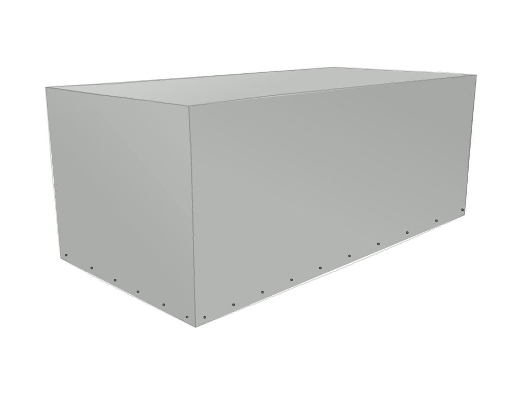 Housse Rectangle en Membrane PVC 670gr/m² Gris clair RAL 7038