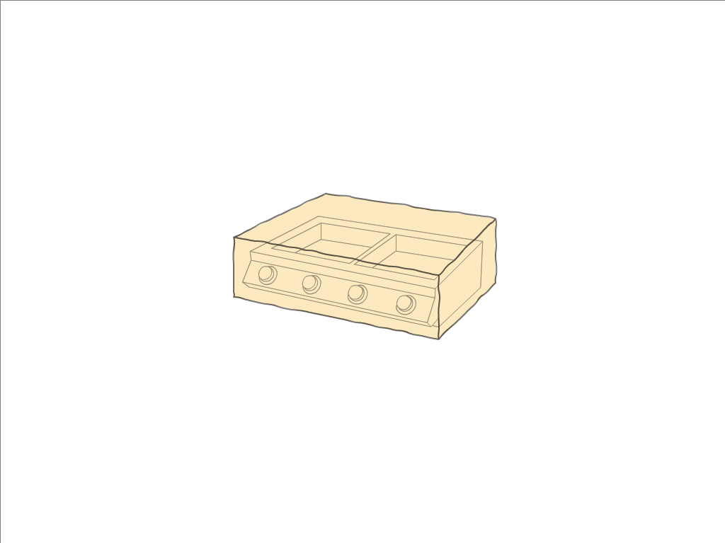 Housse de barbecue en Membrane PVC 670gr/m² Beige ral 1015