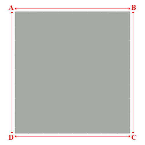 Bâche plate rectangle sur mesure en Membrane PVC 670gr/m² Gris clair RAL 7038 - 10.70x11.30m