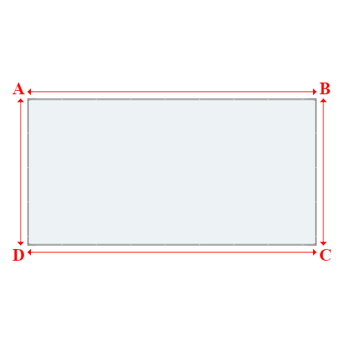 Bâche plate rectangle sur mesure en Toile PVC 530 gr/m² - ignifugée M1, toile PVC Etanche Blanc - 10.05x5.10m