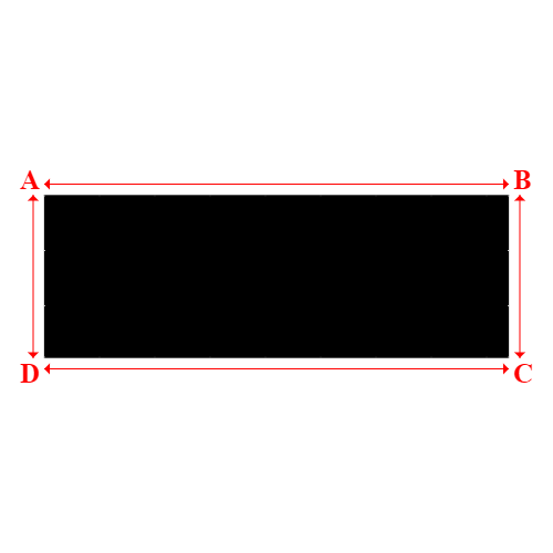 Bâche plate rectangle sur mesure en Membrane PVC 670gr/m² Noir RAL 9005 - 20.00x7.00m