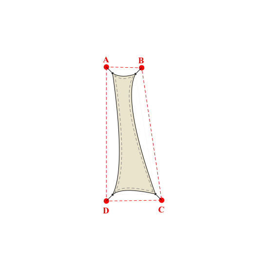 Voile d'ombrage trapèze en Soltis Perform 92 Karité 92-50843 - 0,94x4,96x1,76x4,99m