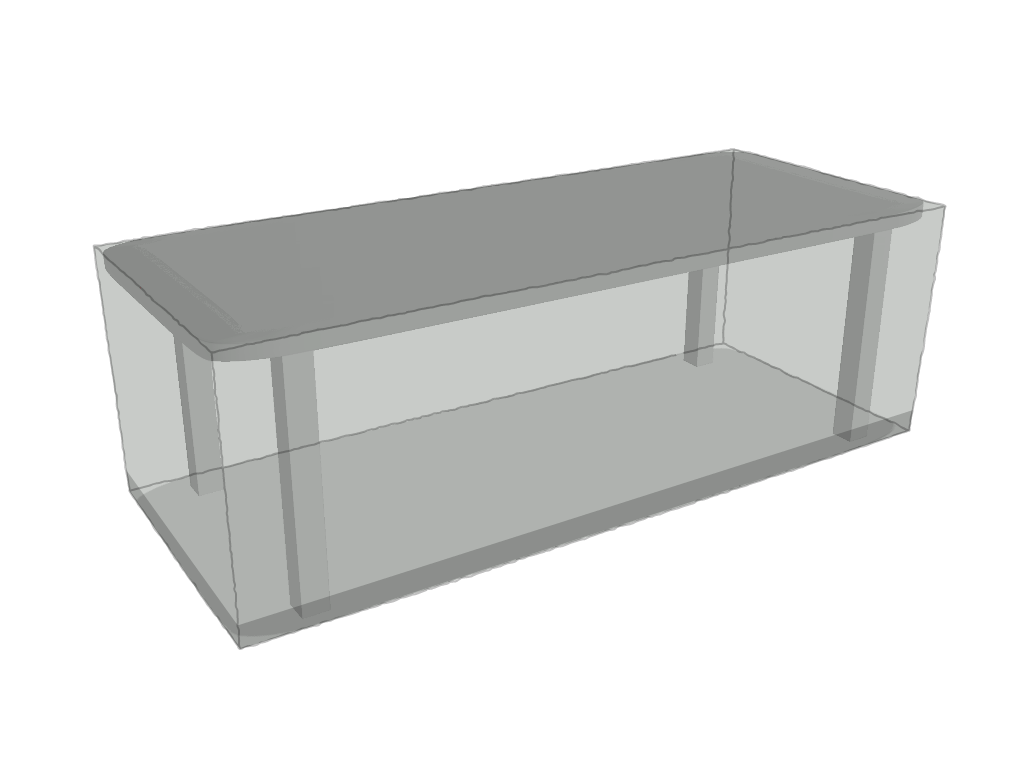 Table de jardin rectangle en Membrane PVC 670gr/m² Gris clair RAL 7038